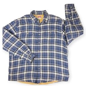 Wrangler Sherpa Lined Flannel Jacket Size XXL